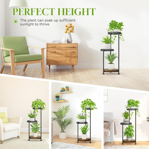 3 Oppro Plant Stand Indoor Outdoor Clearance, Tier Metal Flower Shelf Pot Holder, Tall Multiple Plants Corner Rack