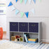 Navy Blue Fabric Storage Bins, Set of 3, 11x11x11 Foldable Cube Bins for Cloth or Accessory Storage