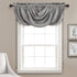 Lush Decor Lucia Elegant Waterfall Valance, Soft Polyester Window Curtain for Living Room, Gray