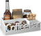 Coffee Bar Organizer for Countertop Wooden Coffee Station Caddy with Compartments for