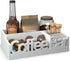 Coffee Bar Organizer for Countertop Wooden Coffee Station Caddy with Compartments for