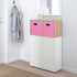 Set of 3 Black Foldable Storage Cubes Bins, Fabric Storage Box Organizer Baskets with Dual Handles for Home Organizer