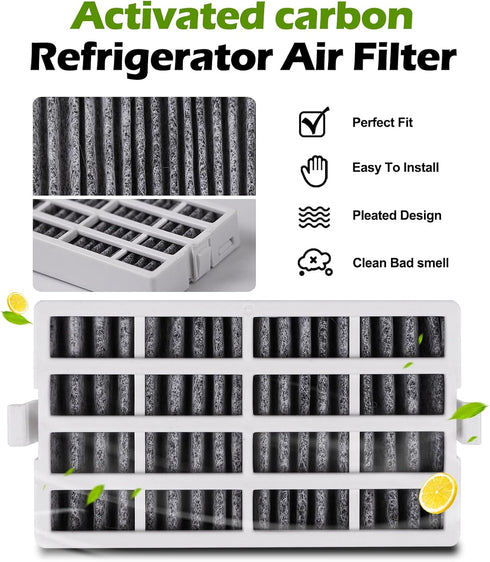 Refrigerator Air Filter Replacement for Whirlpool, W10311524, AIR1, Maytag, Kitchenaid, and Jenn-Air, FreshFlow Air Filter, Effective Filtration with Activated Carbon Filter (6 Pack)
