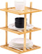 3-Tier Cabinet Organizer Shelf - Bamboo Corner Rack for Kitchen Counter, Cabinet