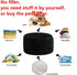 20x20x12 Inches Asuprui Unstuffed Pouf Ottoman Round Poof Ottoman No Filler Soft Faux Fur Foot Stool Fuzzy Chair Floor