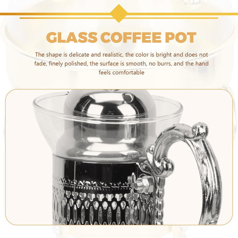 Gadpiparty Heated Coffee Pot, Turkish Coffee Machine, Ceramic Teapot, Glass Water Kettle