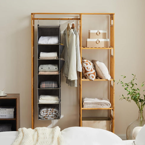 Closet 6-Shelf Closet YOUDENOVA Hanging Organizer and Storage, Hanging Storage Shelves, Grey