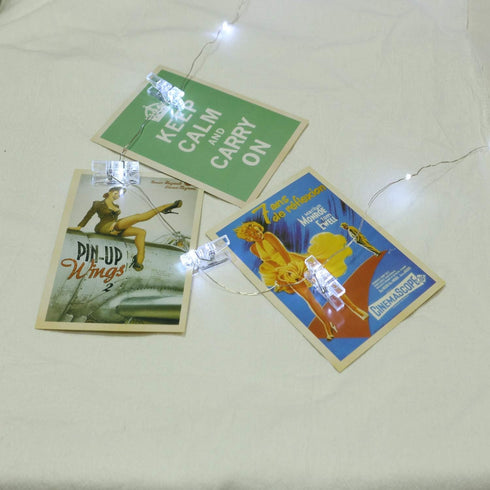 128 Pieces Mini Transparent Plastic Photo Clips, Clothespins for Hanging Pictures and Fairy Lights