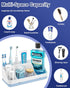 Homtalker Counter 7 Countertop Bathroom Organizer and Storage, Slots Detachable Toothbrush Holders for Bathrooms