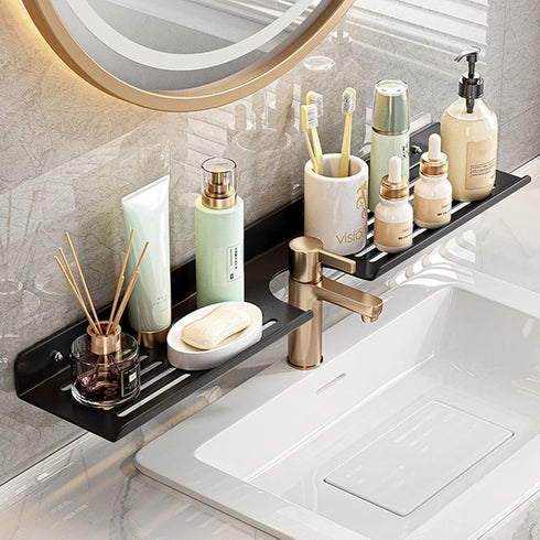 17 Inch Acrylic Bathroom Shelf Organizer, Over The Faucet Sink Shelf, Bathroom Countertop Organizer for Kitchen