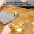 Reinmoson 2 Pack Tea Balls for Loose Tea, 304 Stainless Steel Infusers with Retractable Chain & 2 Drip Trays