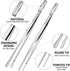 Hotec Stainless Steel Kitchen Tweezers, Professional Tongs for Cooking, Extra-Long Food Tweezers, Set of 2