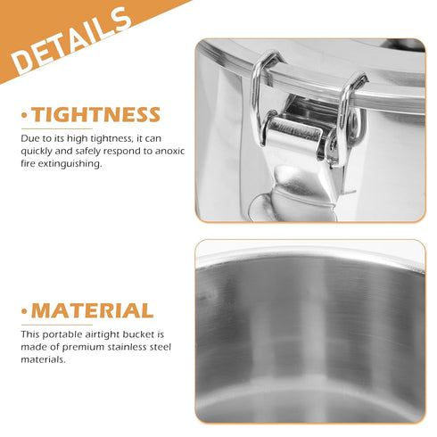 Healeved Stainless Steel Bar Bucket - Dog Water Pail, Beverage Tub, Ice Bucket, Kitchen Compost Bin