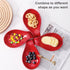 Nihow Ceramic Spoon Rest 4 Inch, Heat Resistant Utensil Holder for Kitchen Counter, Dishwasher Safe (Red)