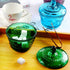 European Retro Nostalgic Three-Dimensional Relief Color Glass Jar with Lid for Candy or Seasoning