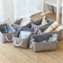 TheWarmHome Storage Bins for Shelves - 11.8x7.9x5.2 inch Grey Fabric Storage Baskets for Organizing