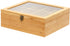 12 RoyalHouse Big Natural Bamboo Tea Storage Organizer with Clear Acrylic Top Window, Compartments Eco-Friendly Tea Bag