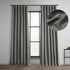 HPD Half Price Drapes Faux Linen Curtains, 1 Panel, 50W x 84L, Textured Room Darkening Blazer Grey