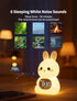 MASHI Bunny Alarm Clock, Toddler Sleep Training Clock with Sun & Moon, Sleep Sound Machine, Night Lights, Alarm Clock