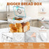2 Pack 25 Pack Countertop TomCare Larger Bread Box and Linen Bread Bags and Thicker Paper Bread Bags With Tin Ties