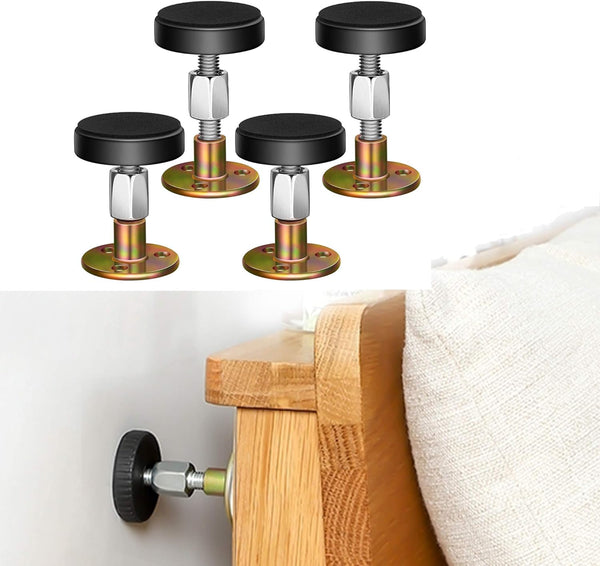 Krisler Adjustable Threaded Bed Frame Anti-Shake Tool, Headboard Stoppers, Bedside Anti Shake