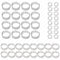 (48 Pack) Baseball Display Stand, Clear Baseball Ring, Round Display Stand for Golf Ball, Softball, Marbles