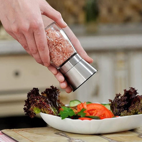 Celiseaya (10 1PCS Glass Spice Jars, Double Lids Seasoning Shakers Glass Bottles Spice Shakers Sifter Barbecue Salt