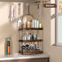 Cedwnuer 3-Tier Countertop Counter, Counter Bathroom Shelf, Wood Spice Rack Organizer for Kitchen Vanity Corner Shelf