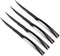 4-Pieces 18/10 Stainless Steel Serrated Sharp Steak Knife Set, Mirror Polishing Black by JANKNG