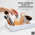 KHUBVIX 1510" Countertop White Tray with Cut Handles - Spill Proof Decorative Tray is an Ideal Organizer for Living