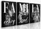 GUBIYU Farmhouse Family Wall Art Set of 3, Rustic Wood Framed Animal Lion Art for Living Room Decor
