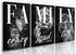 GUBIYU Farmhouse Family Wall Art Set of 3, Rustic Wood Framed Animal Lion Art for Living Room Decor