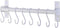 Dseap Kitchen Utensil Holder Hanger, Wall Mounted Pot and Pan Rack with 8 Hooks for Cooking Utensils, White