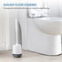 Toilet Brush and Holder Set for Deep Cleaning, Stiff Plastic Bristle, Ventilated Holder (Black Head)