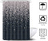 Silver Gray Bokeh Shower Curtain, Falling Snow Night Sky Stars 3D Printed Fabric Bathroom Curtain, 70 x 72 Inch