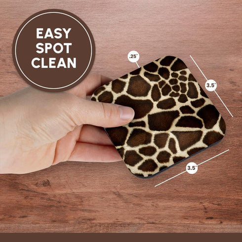 3dRose Giraffe Coat Soft Coasters, Set of 8