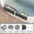 2-Pack 10 Silicone Bathtub Splash Guard with Suction Cups & Hanging Mesh Shower Caddy, Tub Topper Splash Guard for Kids