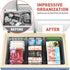 4 Pack 3.5-7 Goovilla Freezer Organizer Bins with Foldable Handle, Stackable Freezer Baskets for Cu.FT Deep Chest