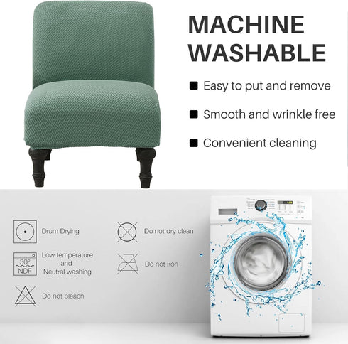 Armless MIFXIN Accent Chair Cover Knitted Stretch Slipper Chair Couch Slipcover Removable Washable Furniture Protector