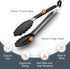 Tribal Cooking Kitchen Tongs with Silicone Tips - 9" and 12" Stainless Steel Tongs with Rubber Grips