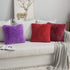 MIULEE Luxury Faux Fur Throw Pillow Cover - Pack of 2, Deluxe Winter Decorative Cushion Cover 18x18 Inch Red