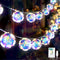AceList 20 LED Globe Disco Ball Mirror String Lights, 10ft USB&Battery Powered