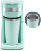 Elite Gourmet EHC113M Personal Single-Serve Coffee Maker, 14Oz Stainless Steel Thermal Travel Mug, Mint