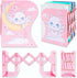 BelugaDesign Cat Moon Bookends | Anime Cute Magical Kawaii Pink Yellow White