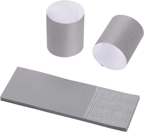 Gmark Paper Napkin Band, Box of 500, Self Adhesive Paper Napkin Rings, Grey