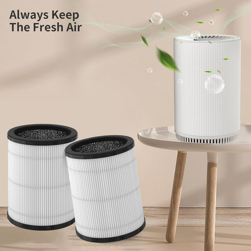 KJ80 True HEPA Replacement Filter for Druiap KJ80 Purifier, 3-in-1 H13 True HEPA Filters (2-Pack)