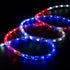 WYZworks 108LEDs 10ft LED USA Patriotic Rope Lights, Outdoor ETL Certified Waterproof Permanent Light
