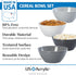 US Acrylic Unbreakable 28 oz. Plastic Stackable Cereal Bowls for Snacks & Ice Cream in Grey Colors (Set of 8) 6-inch Reusable, BPA-Free, Made in the USA, Dishwasher Safe Dinnerware by US Acrylic