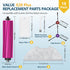 Lacvik 19 Packs E20 2 4 4 8 1 Replacement Parts Only for Eureka Plus Robot Vacuum Cleaner, Main Roller Brushes, HEPA