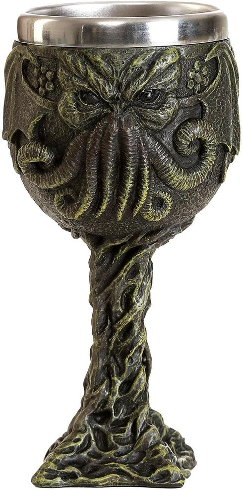 Pacific Giftware 6.75 Inches The Call of Cthulhu Octopus Resin Drinking Wine Goblet